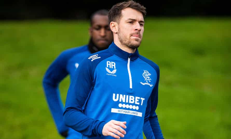 Aaron Ramsey trains with Rangers but will not make his debut against Celtic