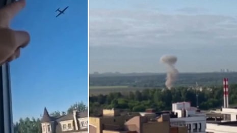 Video shows drones flying over Moscow in targeted large-scale attack – video report