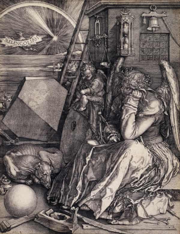 Waiting for inspiration ... Melancolia I, by Albrecht Dürer.