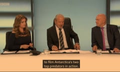 A subtitling error led to Seven Worlds, One Planet captions being superimposed over The Apprentice. 