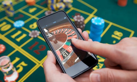 Smartphone and roulette wheel