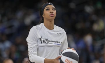 Angel Reese of the Chicago Sky warms up prior to the start of the second half of Tuesday’s game against the New York Liberty at Wintrust Arena in Chicago.