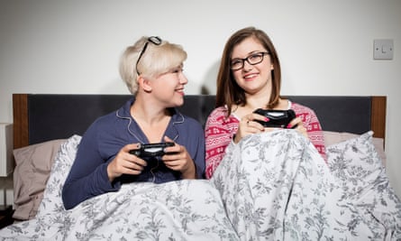 Kate Gray (right) and Holly Nielsen discuss romance and sexual scenes in video games