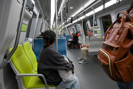 people in a train car