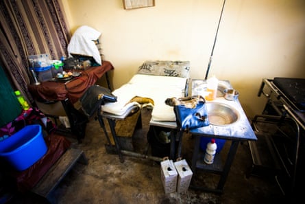 The room where women give birth, at the small health clinic in Nyanyano