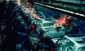 A car factory production line