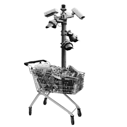 cctv and a supermarket trolley