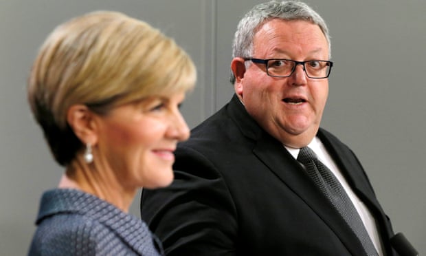 The foreign affairs minister, Julie Bishop, with her New Zealand counterpart, Gerry Brownlee, in Sydney on Thursday. Photograph: Jason Reed/Reuters  