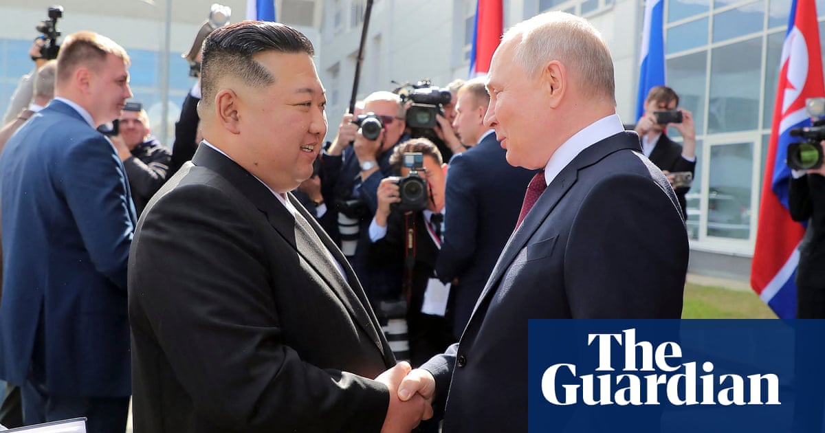 Putin and Kim Jong-un exchange rifles as North Korean leader continues Russia tour