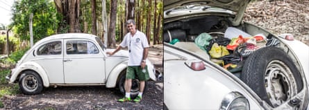 José Francisco Mamede with his Beetle and the team’s kit in the boot.