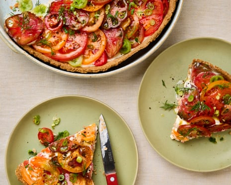 Tomato tart with rygeost