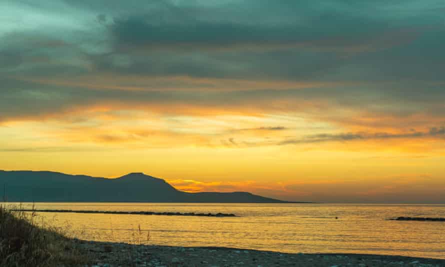 Sunset view over the Akamas Peninsula in Cyprus.