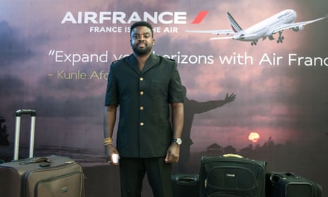 Kunle Afolayan at the Murtala Muhammed international airport in Lagos for the premiere of his new film, The CEO