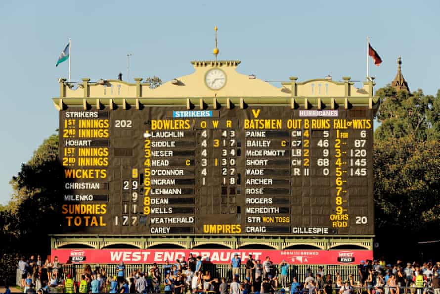 Adelaide oval scoreboard.
