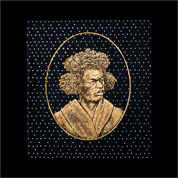 Spirits soar … a portrait of an anonymous African, remade on black polka dot fabric.