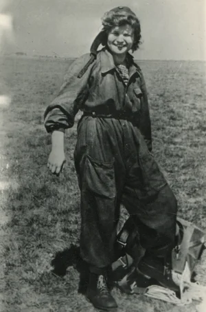 Tereshkova after a parachute jump, summer 1960.