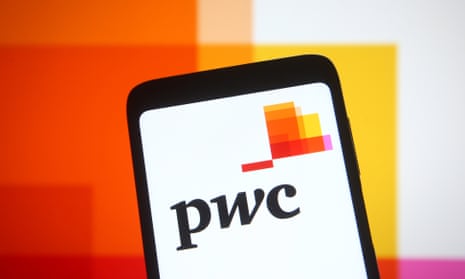 a PwC app on a smartphone