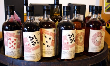 Bottles of whisky produced at Venture Whisky’s distillery in Chichibu, Japan