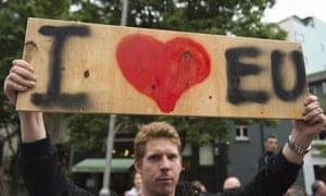 A man holds a pro-EU sign during an anti-Brexit rally on June 28, 2016 in Cardiff, Wales. 4500.jpg?width=300&quality=85&auto=forma