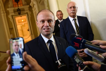 Maltese Prime Minister Joseph Muscat makes a statement to media on the investigation into the murder of journalist Daphne Caruana Galizia, in Valletta, Malta, November 22, 2019.