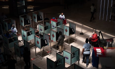 Voters in Las Vegas on during the Democratic primary on 14 June 2022. 