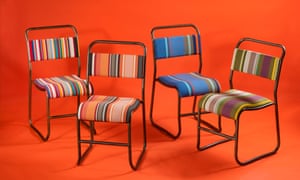 Re is a workshop and store in Corbridge focused on recycling and restoring homeware Metal stripe chairs, £110, Re-found Objects