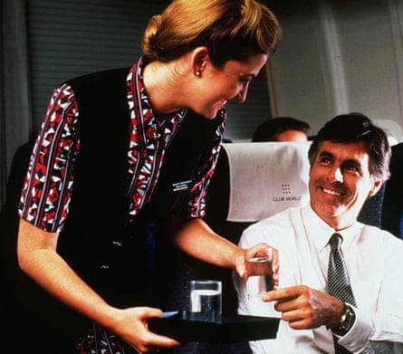 Costelloe designed the uniforms for BA air crew in 1993.