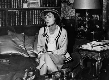 Coco Chanel in her apartment at the Hotel Ritz Paris, 1960.