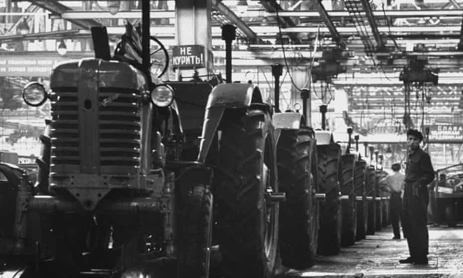 A tractor plant in Minsk, 1963.