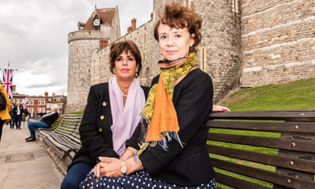 Clare Partington (L) and Nikki Crane (R)outside Windsor Castle in 2022.