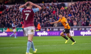 Raul Jimenez celebrates his side’s second.