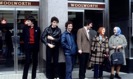 ‘The kind of songs that artists spend their whole careers striving towards’ ... (L-R) John Maher, Pete Shelley, Steve Diggle and some Woolies shoppers.