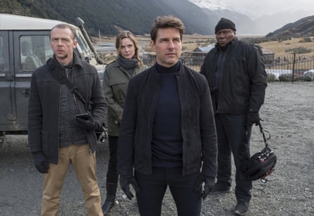 Simon Pegg, Rebecca Ferguson, Tom Cruise and Ving Rhames in Mission: Impossible - Fallout.