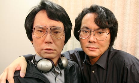 Robotics scientist Prof Hiroshi Ishiguro with ‘Geminoid’, a prototype of a doppelganger-type android modelled on himself. 