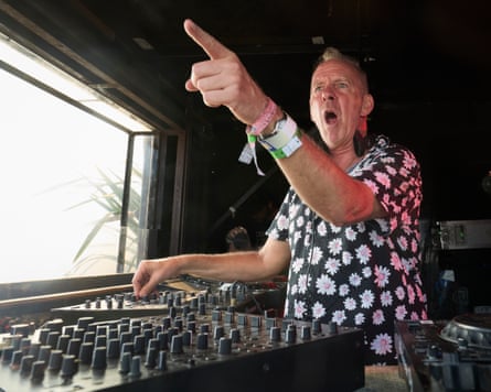 Fatboy Slim performs his 100th ever Glastonbury show at Genosys, Block9.