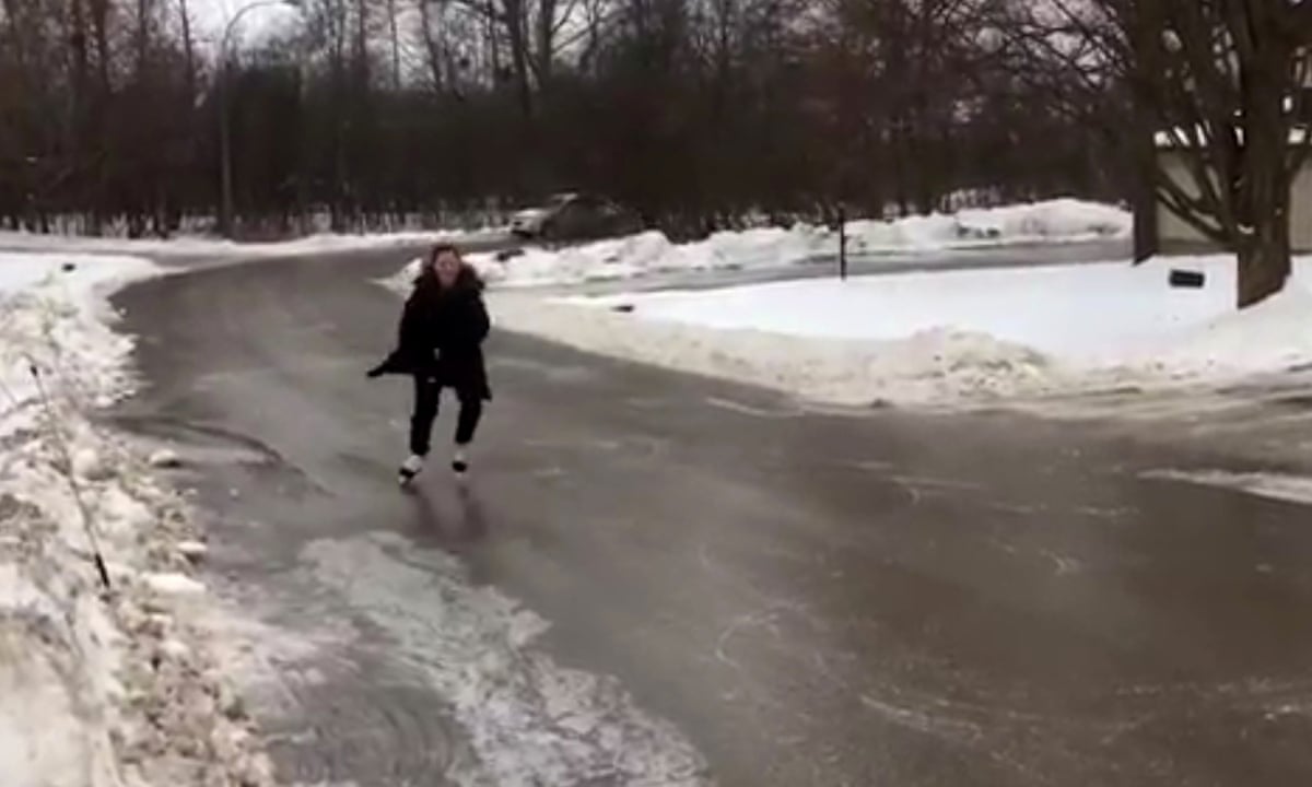 Skating on the road