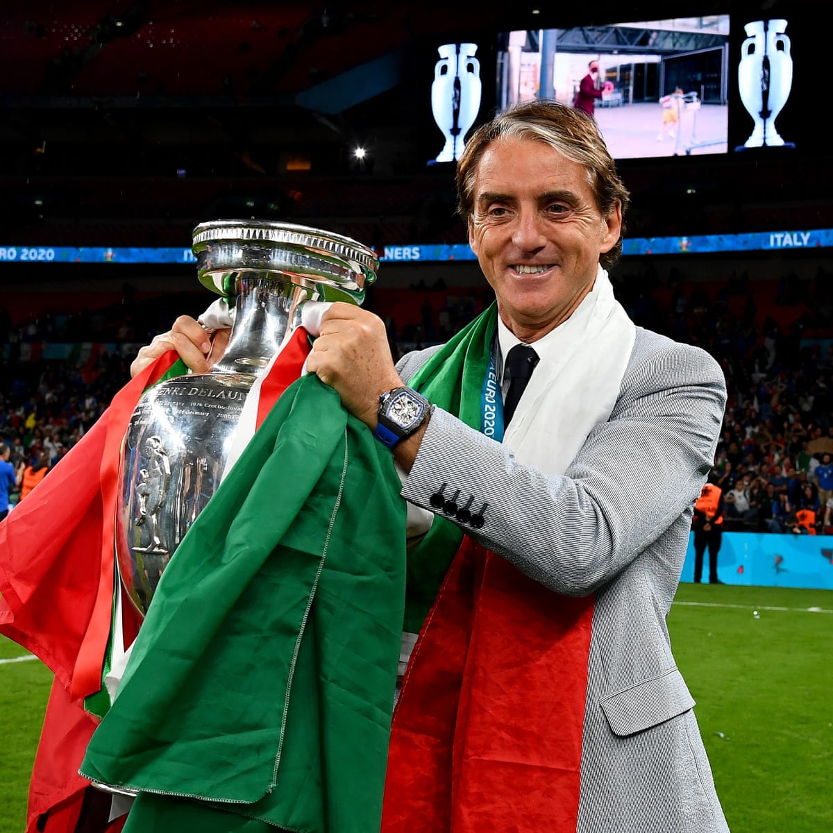 Roberto Mancini honours promise to make Italy champions of Europe | Italy |  The Guardian
