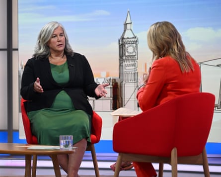 Heidi Alexander appearing on the BBC programme Sunday with Laura Kuenssberg; Kuenssberg has her back to the camera as Alexander speaks.