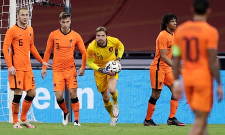 Tim Krul playing for the Netherlands against Mexico in Amsterdam last October.