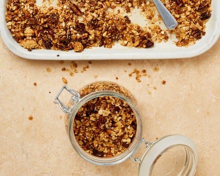 Honey & Co’s sesame and pine nut air-fryer granola.