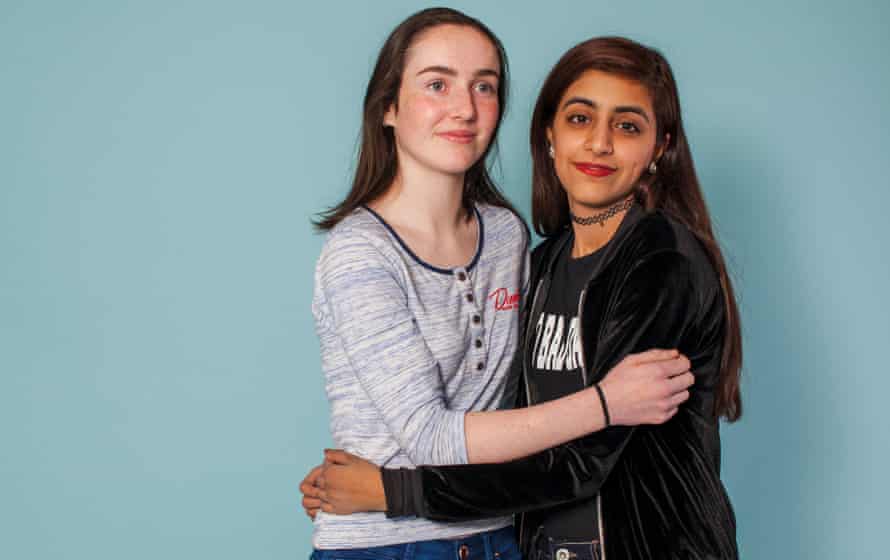 Students Eva McMahon (on left) and Hadiqa Ali