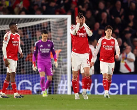 Kai Havertz holds his head in his hands after Ross Stewart puts Southampton 1-0 ahead at the St Mary’s Stadium