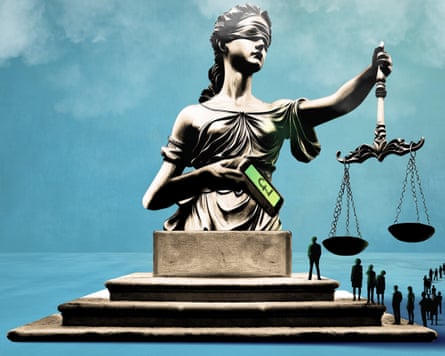 Illustration of the scales of justice