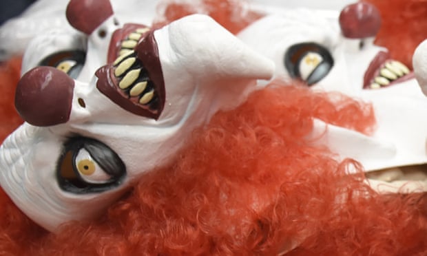 Clown masks are manufactured by a company in Mexico