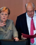 German chancellor Angela Merkel with Peter Altmaier.