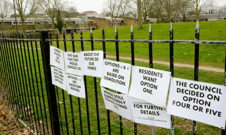 Clued up … Cressingham Gardens housing estate, which has been fighting for survival for eight years.