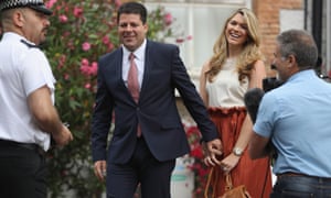 Gibraltar Votes In EU ReferendumGIBRALTAR - JUNE 23: Gibraltar Chief Minister Fabian Picardo and his wife Justine depart after voting in the EU Referendum at a polling station on June 23, 2016 in Gibraltar, Gibraltar. The United Kingdom and its dependant territories are going to the polls today to decide whether or not the the United Kingdom will remain in the European Union. After a hard fought campaign from both REMAIN and LEAVE the vote is expected to be very close. A result on the referendum is expected on Friday morning. (Photo by Sean Gallup/Getty Images)