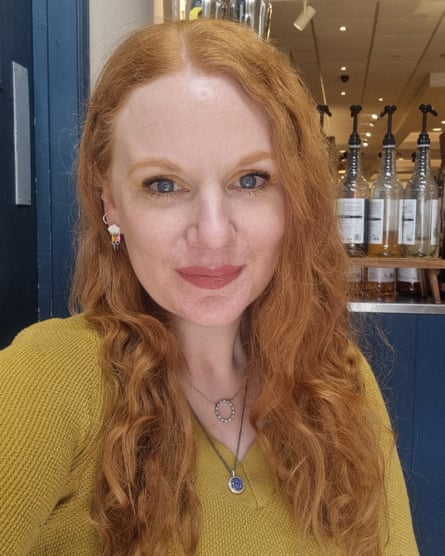 Rebecca wearing her cloud earrings from Claire’s.