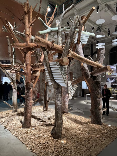 Kengo Kuma’s 3D-printed nodes for connecting tree trunks.