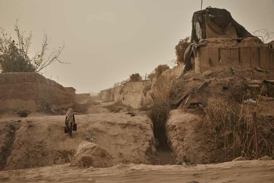 Dehydrated soil in Helman Province.
